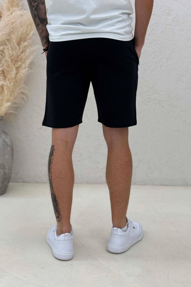 ONE COLOR SIMPLE MEN SHORT SWEATPANTS BLUE/BLU - 4