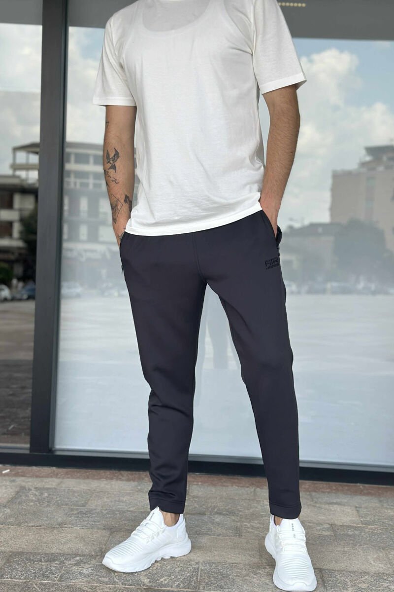 ONE COLOR SIMPLE MEN SWEATPANTS DARK GREY/GEE - 2