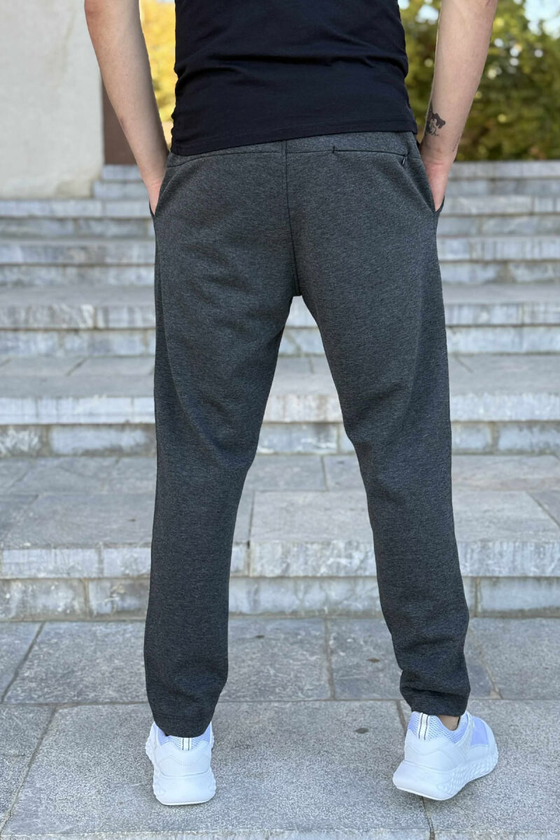 ONE COLOR SIMPLE MEN SWEATPANTS DARK GREY/GEE - 3