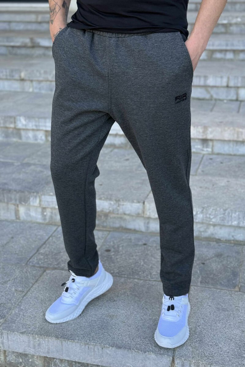 ONE COLOR SIMPLE MEN SWEATPANTS DARK GREY/GEE - 1