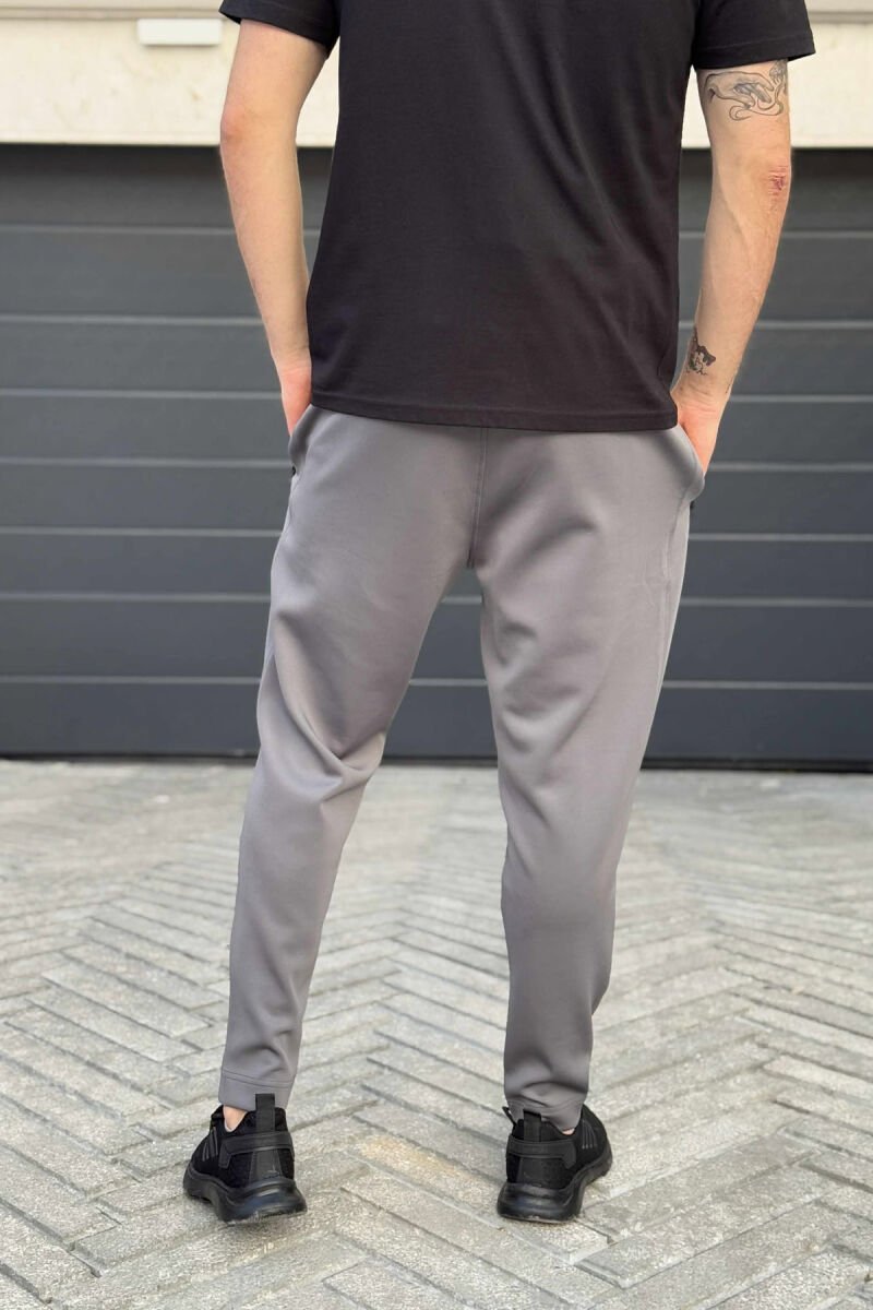 ONE COLOR SIMPLE MEN SWEATPANTS GREY/GRI - 4