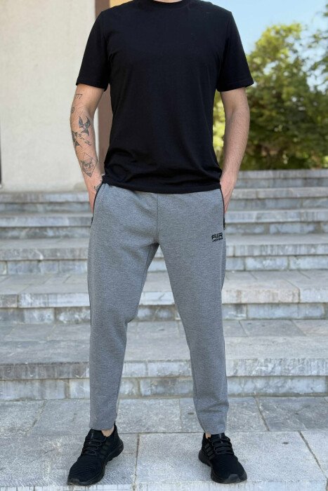 ONE COLOR SIMPLE MEN SWEATPANTS LIGHT GREY/GZ - 2