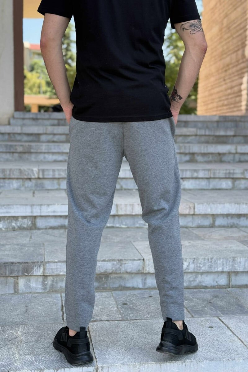 ONE COLOR SIMPLE MEN SWEATPANTS LIGHT GREY/GZ - 4
