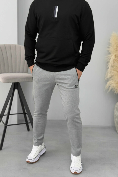 ONE COLOR SIMPLE MEN SWEATPANTS LIGHT GREY/GZ - 2