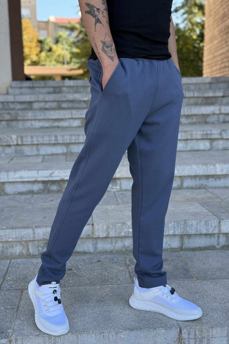 ONE COLOR SIMPLE MEN SWEATPANTS LIGHTBLUE/BZ - 4