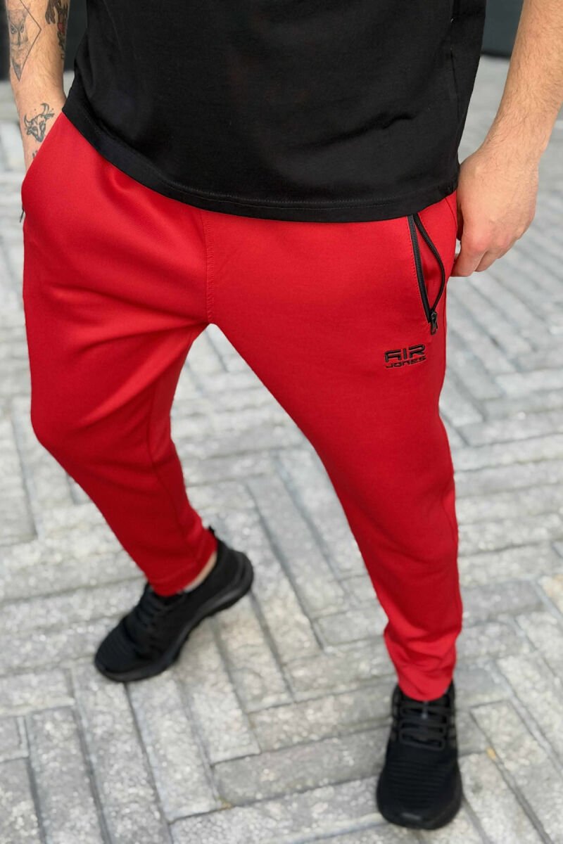 ONE COLOR SIMPLE MEN SWEATPANTS RED/E KUQE - 1