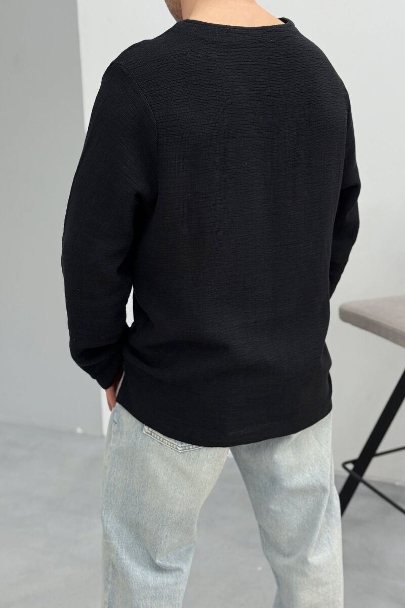ONE COLOR SIMPLE MEN SHIRT BLACK/ E ZEZE - 6