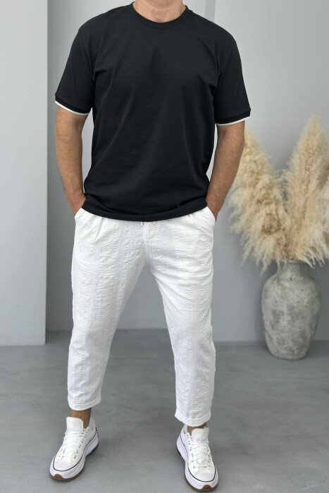ONE COLOR SIMPLE MEN T-SHIRT BLACK/ E ZEZE - 2