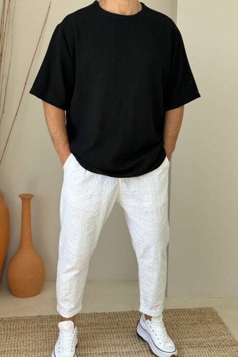 ONE COLOR SIMPLE MEN T-SHIRT BLACK/ E ZEZE - 1