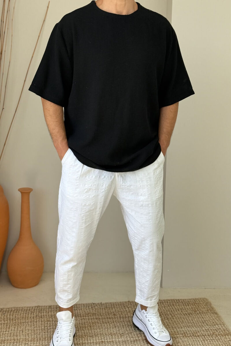 ONE COLOR SIMPLE MEN T-SHIRT BLACK/ E ZEZE - 1