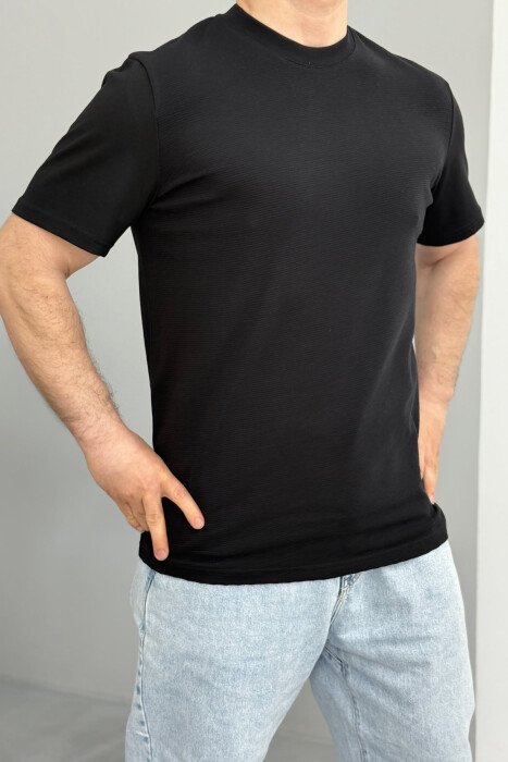 ONE COLOR SIMPLE MEN T-SHIRT BLACK/ E ZEZE - 2