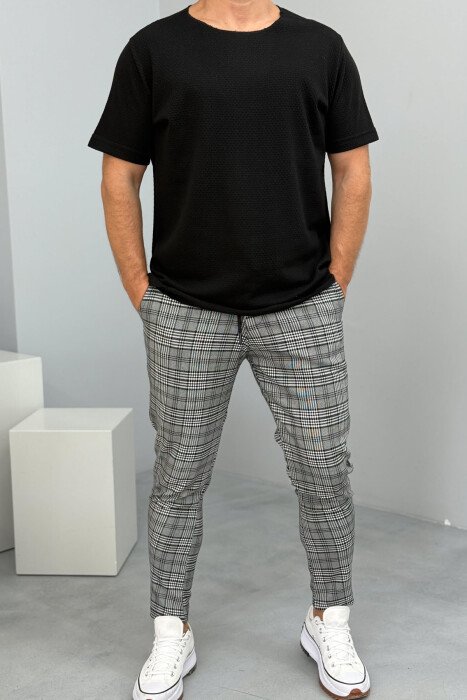 ONE COLOR SIMPLE MEN T-SHIRT BLACK/ E ZEZE - KLAUDIO FASHION