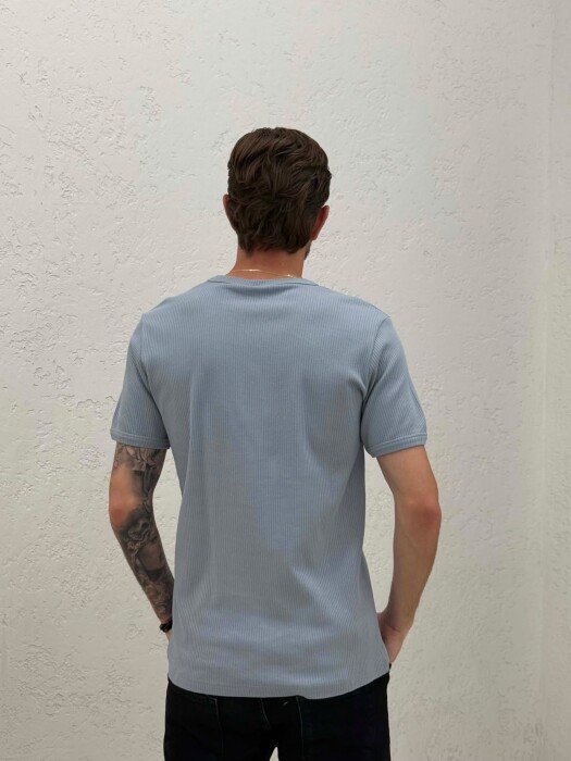 ONE COLOR SIMPLE MEN T-SHIRT GREY/GRI - 2