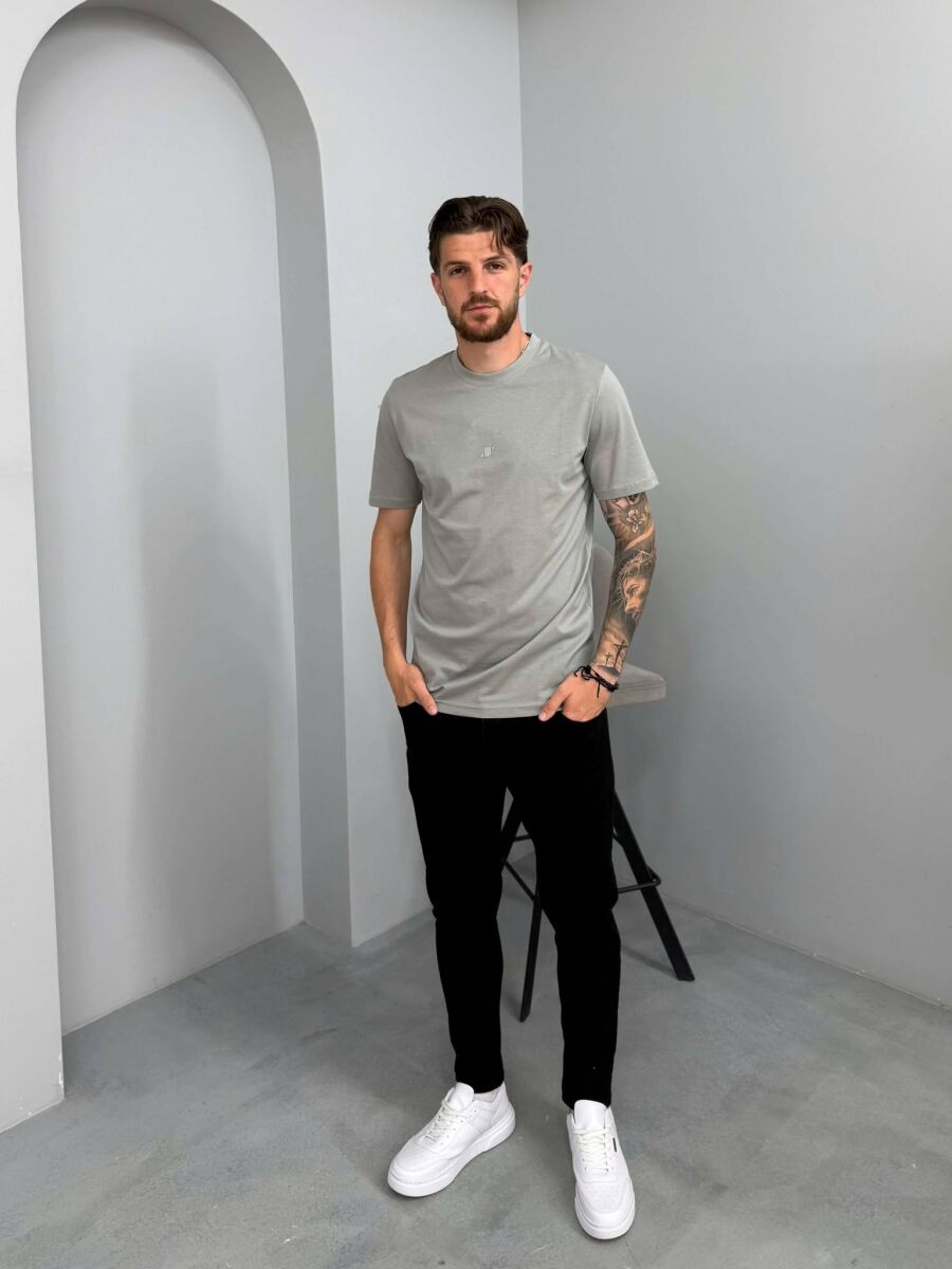 ONE COLOR SIMPLE MEN T -SHIRT LIGHT GREY/GZ - 3