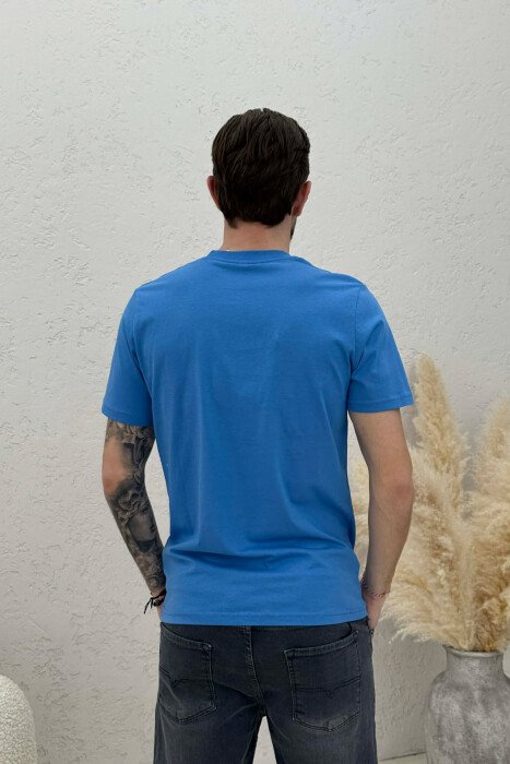 ONE COLOR SIMPLE MEN T-SHIRT LIGHTBLUE/BZ - 2