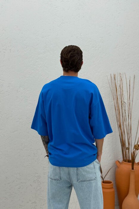 ONE COLOR SIMPLE MEN T-SHIRT LIGHTBLUE/BZ - 4