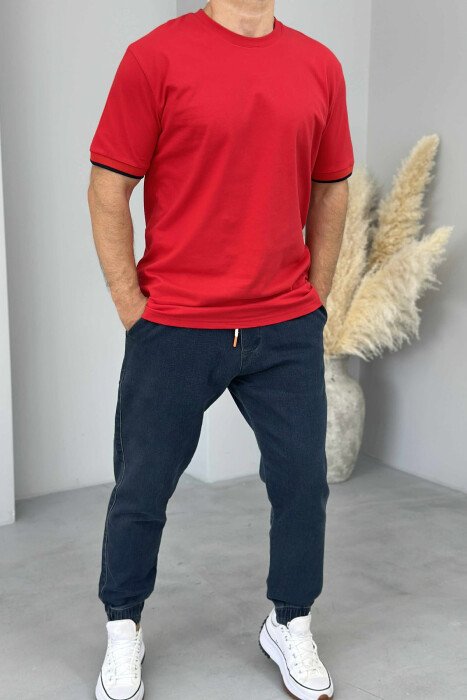 ONE COLOR SIMPLE MEN T-SHIRT RED/E KUQE 