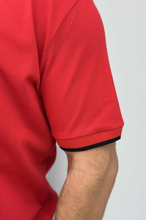 ONE COLOR SIMPLE MEN T-SHIRT RED/E KUQE - 4