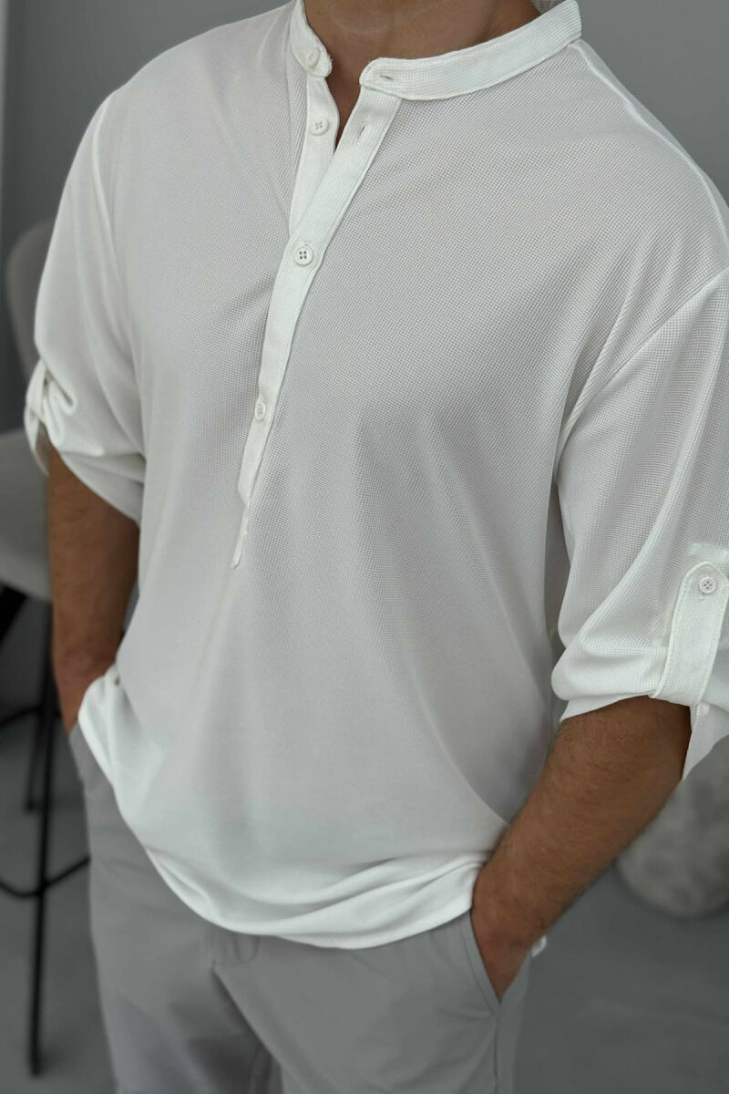 ONE COLOR SIMPLE MEN T-SHIRT WHITE-E BARDHE - 2