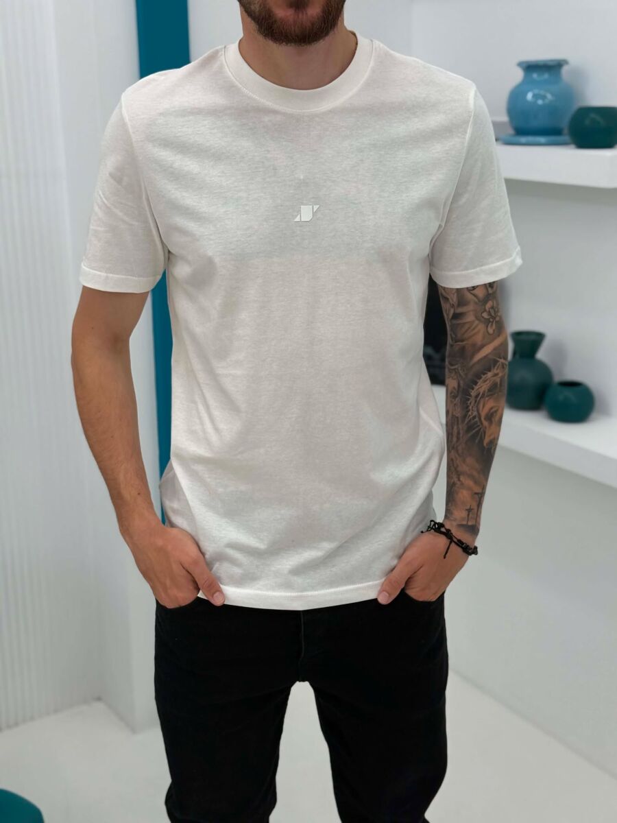 ONE COLOR SIMPLE MEN T -SHIRT WHITE-E BARDHE - 4