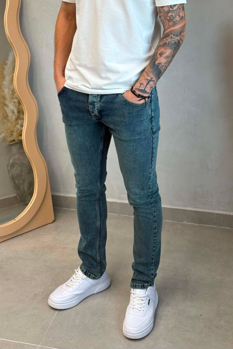 ONE COLOR SIMPLE REGULAR MEN JEANS BLUE STONE/GK - 2