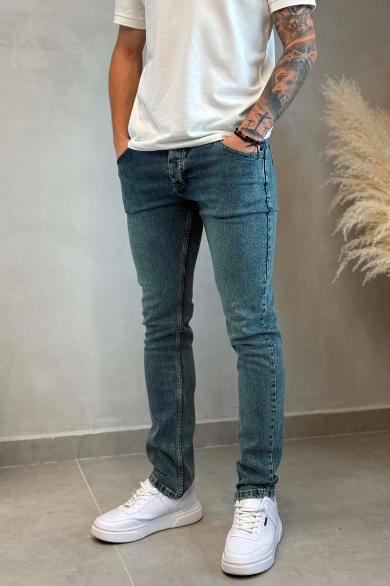 ONE COLOR SIMPLE REGULAR MEN JEANS BLUE STONE/GK - 4