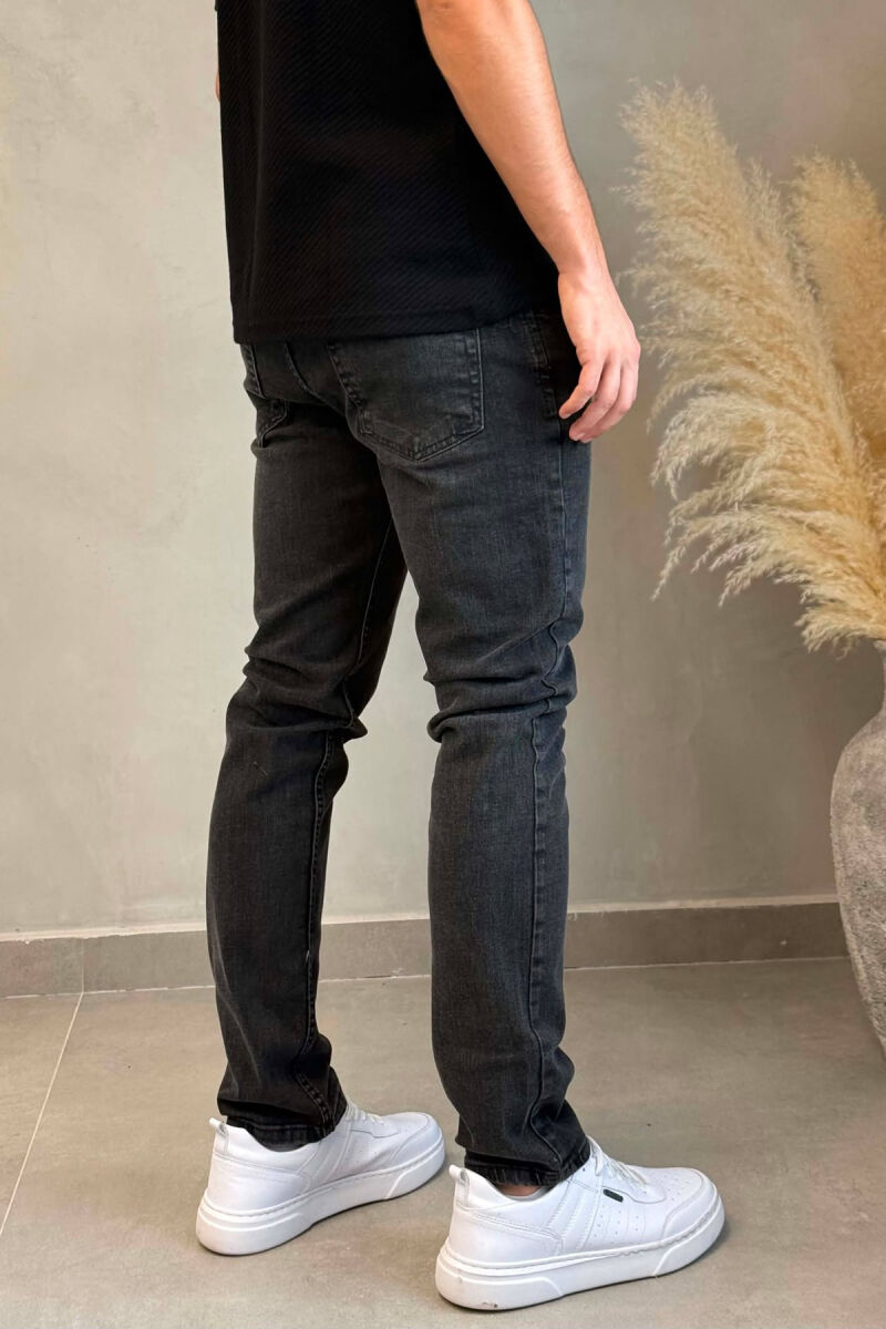 ONE COLOR SIMPLE REGULAR MEN JEANS DARK GREY/GEE - 3