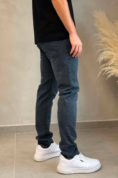 ONE COLOR SIMPLE REGULAR MEN JEANS DARK GREY/GEE - 3