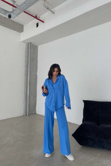 SET NJË NGJYRËSH PËR FEMRA NË NGJYRËN BLU E ZBARDHUR - KLAUDIO FASHION