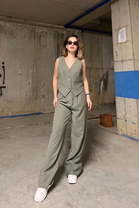 SET NJË NGJYRËSH PËR FEMRA NË NGJYRËN ULLI - KLAUDIO FASHION