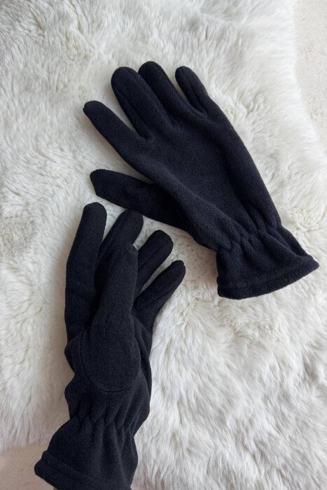 ONE COLOR SIMPLE WARM WOMEN GLOVES BLACK/ E ZEZE - 2