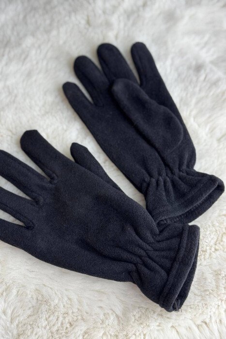 ONE COLOR SIMPLE WARM WOMEN GLOVES BLACK/ E ZEZE - 4