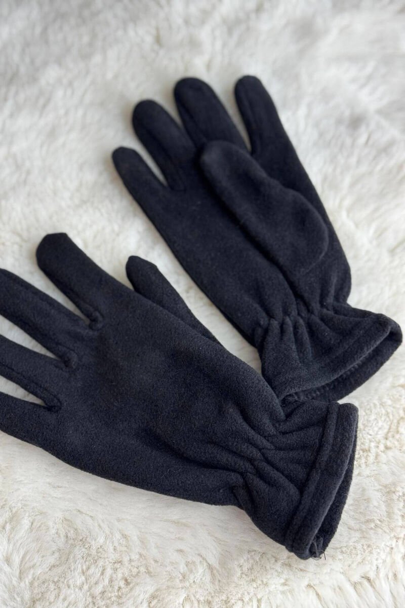 ONE COLOR SIMPLE WARM WOMEN GLOVES BLACK/ E ZEZE - 4