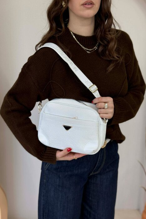 ONE COLOR SIMPLE WOMAN BAG WHITE-E BARDHE - KLAUDIO FASHION