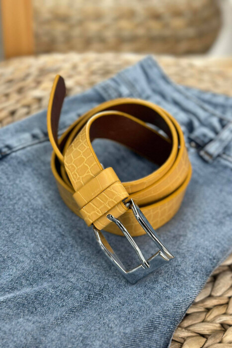 ONE COLOR SIMPLE WOMAN BELT ORANGE/PORTOKALLI - 2