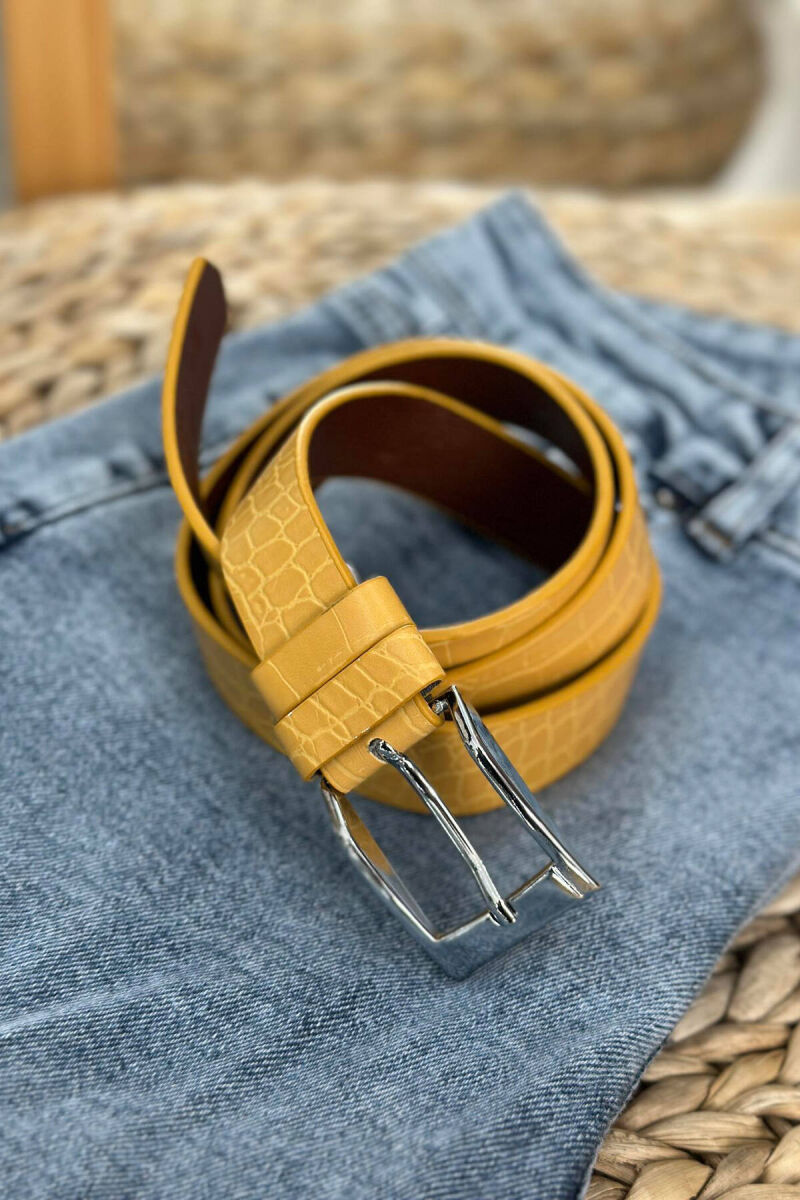 ONE COLOR SIMPLE WOMAN BELT ORANGE/PORTOKALLI - 2
