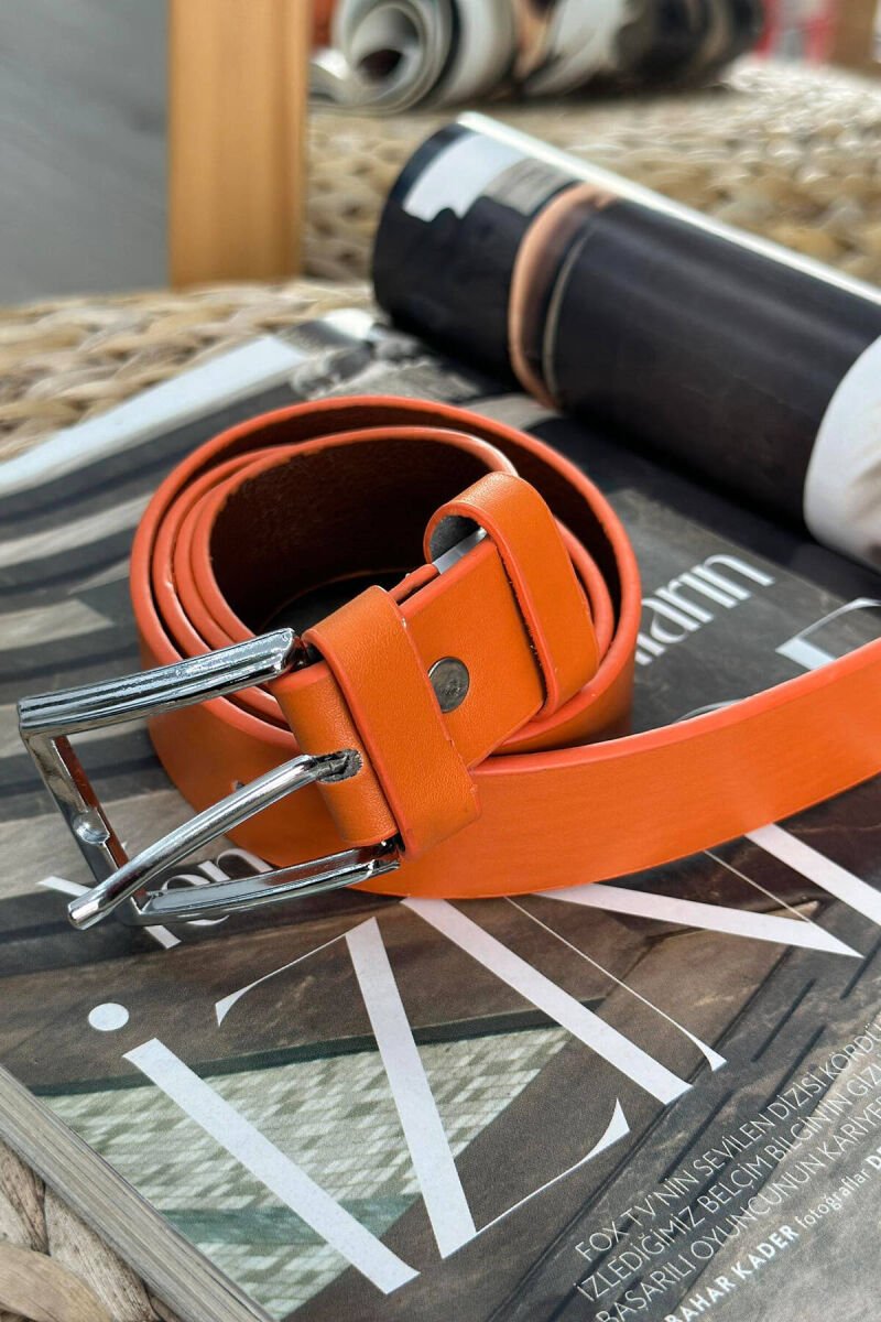 ONE COLOR SIMPLE WOMAN BELT ORANGE/PORTOKALLI - 1