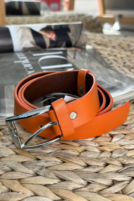 ONE COLOR SIMPLE WOMAN BELT ORANGE/PORTOKALLI - 1