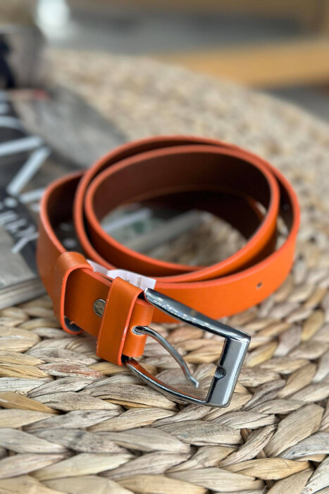 ONE COLOR SIMPLE WOMAN BELT ORANGE/PORTOKALLI - 2