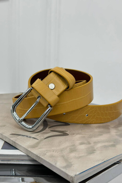 ONE COLOR SIMPLE WOMAN BELT ORANGE/PORTOKALLI - 3