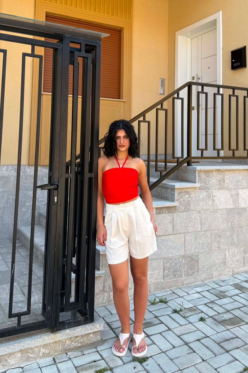 ONE COLOR SIMPLE WOMAN CROP TOP ORANGE/PORTOKALLI - 2