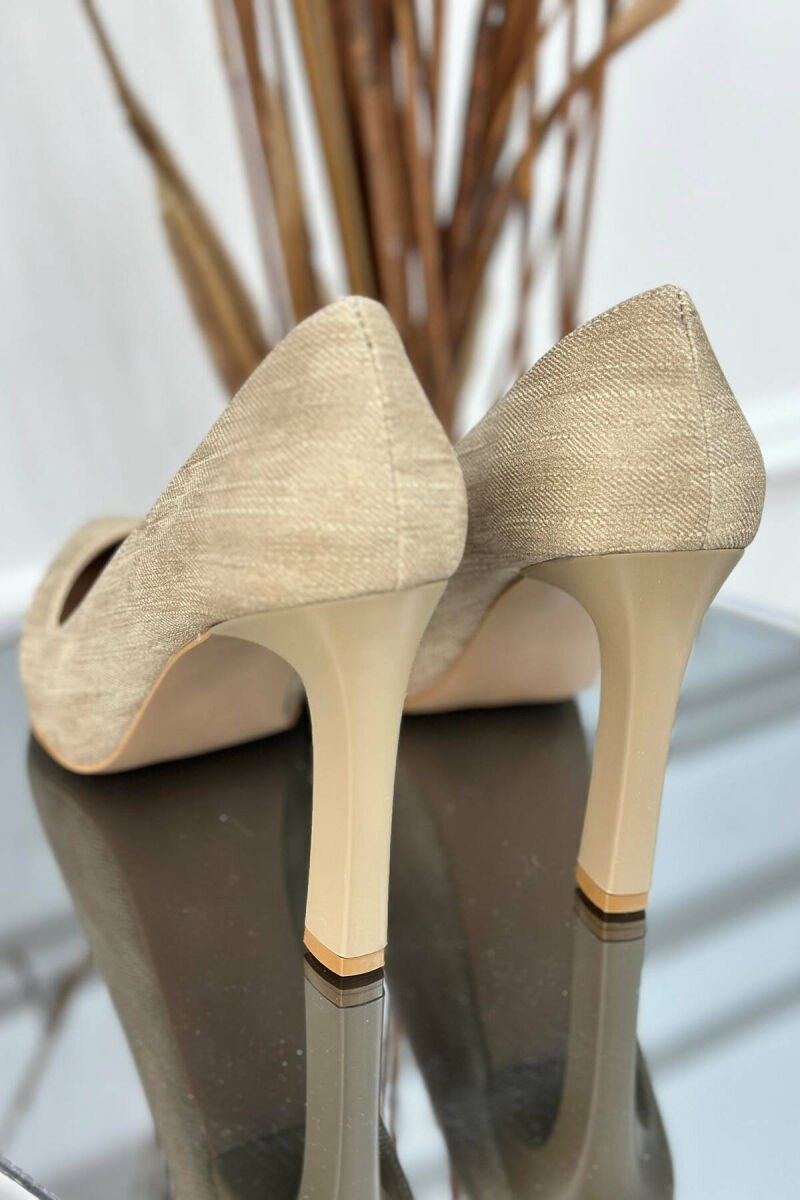 ONE COLOR SIMPLE WOMAN HEELS BEIGE/BEZHE - 2