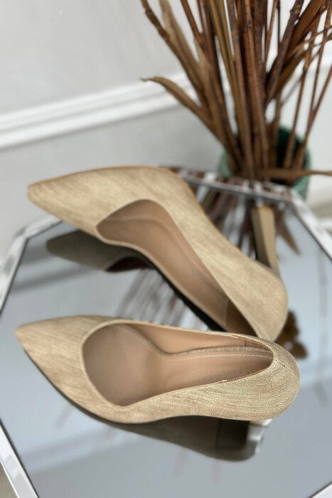 ONE COLOR SIMPLE WOMAN HEELS BEIGE/BEZHE - 3