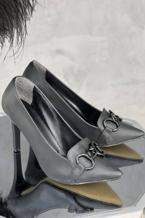ONE COLOR SIMPLE WOMAN HEELS BLACK/ E ZEZE 