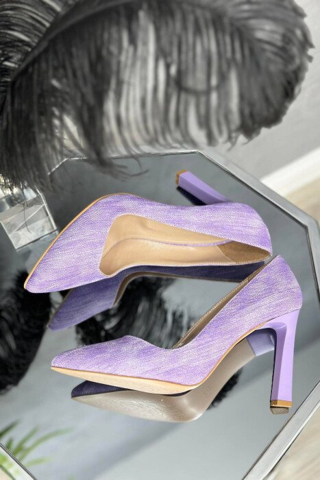 ONE COLOR SIMPLE WOMAN HEELS PURPLE/LEJLA - 2