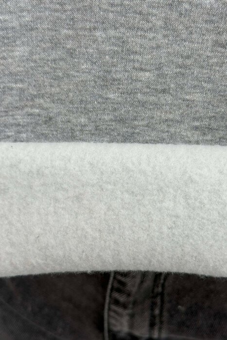 ONE COLOR SIMPLE WOMAN HOODIE GREY/GRI - 3