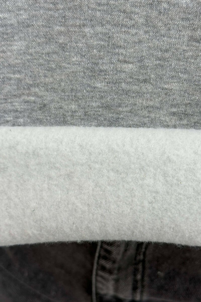 ONE COLOR SIMPLE WOMAN HOODIE GREY/GRI - 3