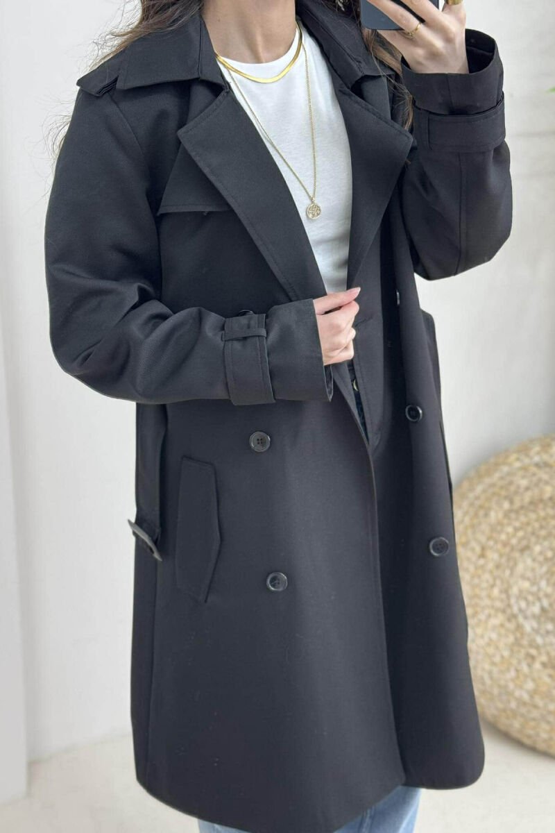 ONE COLOR SIMPLE WOMAN JACKET BLACK/ E ZEZE - 2