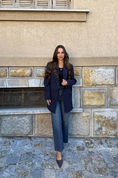 ONE COLOR SIMPLE WOMAN JACKET BLUE/BLU - 6