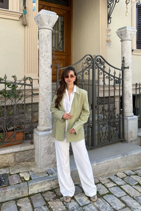 ONE COLOR SIMPLE WOMAN JACKET MINT/MENTE - 1